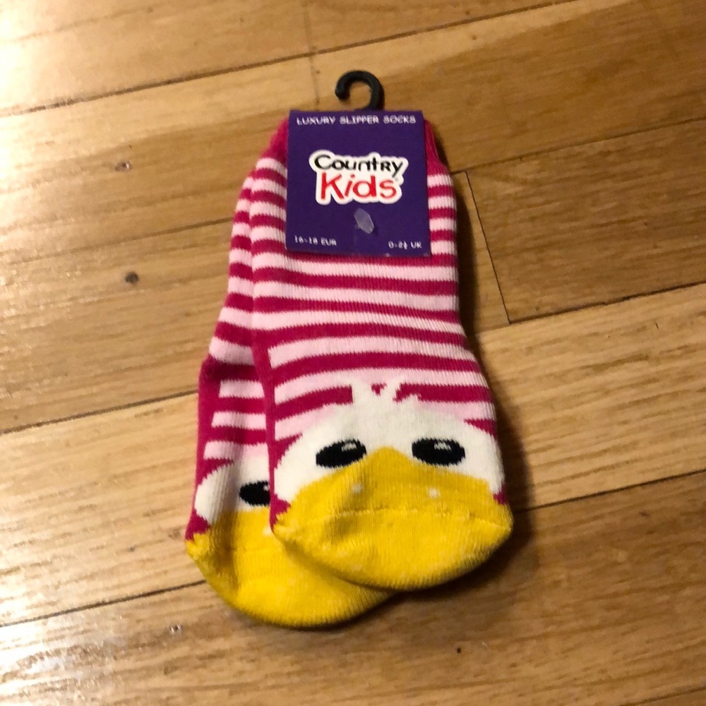 Country Kids Deedee Duck Luxury Slipper Socks 6-12